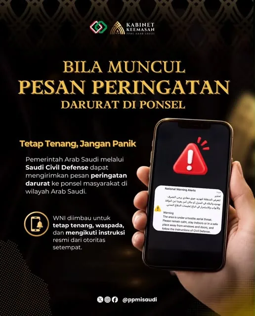 TETAP TENANG SAAT MENERIMA PESAN PERINGATAN DARURAT